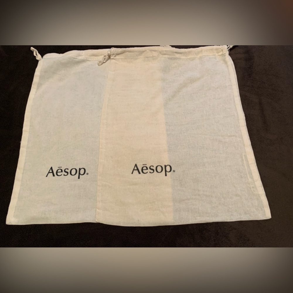 AESOP (2) Lightweight drawstring tan dust bags VVGUC